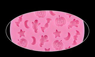 Topnew-Candy Cavity Silicone Chocolate Mold Candy and Gummy Moulds Star Moon H1627 N3