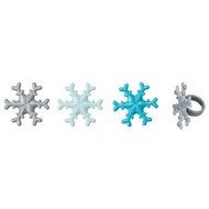 Frosted Snowflake Cupcake Rings - 24 pc N2