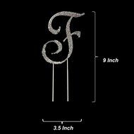 Letter L Rhinestone Crystal Cake Topper Silver, Numbers, Letters for Wedding, Birthday, Anniversary, Party. Shine... N45