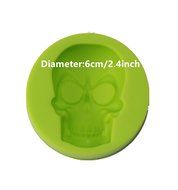 Cherryard DIY Handmade Mold Halloween Theme Skull Shape Silicone Muffin Cup for Making Pudding Cake,1 Pack