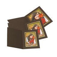 Kenro Slip In Photo Folder 6x8&quot; Upright Pack 10 Brown Gold PM022