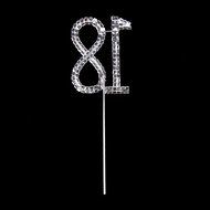 18th Anniversary Birthday Party Rhinestone Cake Topper N6