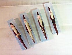 Silicone Mold for Santa Ornaments Handmade Supply 5 inches by 1 inch finished N4