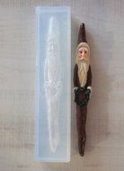 Silicone Mold for Santa Ornaments Handmade Supply 5 inches by 1 inch finished N5