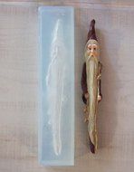 Silicone Mold for Santa Ornaments Handmade Supply 5 inches by 1 inch finished N6