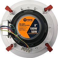 Voyz In-Wall / In-Ceiling Dual 8-Inch Speaker System, Directable Tweeter, 2-Way, Flush Mount, White N2