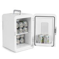 Della Portable Mini Fridge Camper RV Dorn Home Office Boat, LCD Cooler and Warmer 15L -White N5