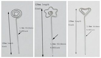 50pcs DIY Heart Ring Loop Star Shape Craft New Wire Clip Card Note Photo Memo Holder Metal Clamp Clay Cake Accessories...