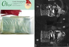 Cybrtrayd MdK25R-C053 Hollow Santa/Chimney Christmas Chocolate Mold with Packaging Kit