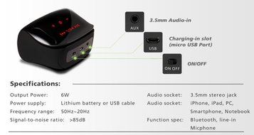 MiniBoom Bluetooth Speaker From Henson Audio with Bluetooth 4.0 - NFC (Near Field Communication) - Small And Powerful... N5