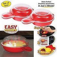 Easy Eggwich Cooking Tool Microwave Cheese Egg Cooker Fast Egg Maker 2 Pcs H