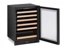 U-Line U1224WCINT00B 24" 1000 Series Built-In and Freestanding Wine Cooler with 48 Bottles Bottle Capacity, in... N2