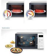 SAMSUNG Microwave Oven MS23F301TAW 23L 700W Antibacterial Ceramic Coating