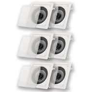 Acoustic Audio CS-I62S-3PR 250 Watt 6.5" 2-Way Home Theater In-Wall/Ceiling Speakers (3-Pair)