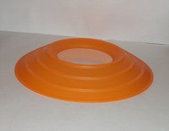 Tupperware Impressions Bowl Stand Splatter Guard for Mixing Orange