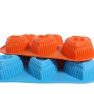 Cake Bread Molds, 2PCS YYP [6 Cavity Heart Shape Mold] Silicone Cake Bread Making Mold for Home Baking - Reusable... N2