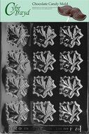 Cybrtrayd F078 Maple Leaves Chocolate Candy Mold with Exclusive Cybrtrayd Copyrighted Chocolate Molding Instructions