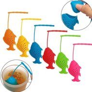 gangnumsky-Unique Cute Tea Strainer, Interesting Life Partner Cute 1pc. Yellow Fish Mr Teapot Silicone Tea Infuser...