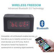 Portable Alarm Clock Radio Bluetooth Speaker with Stereo Bass, LCD Display, FM Radio, TF Card,Built-in Mic for... N4