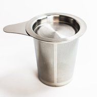 HUJI Extra Fine Mesh Stainless Steel Non-magnetic Lead Free Tea Infuser Strainer Steeper with Lid (2, Stainless... N2