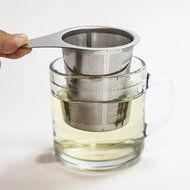 HUJI Extra Fine Mesh Stainless Steel Non-magnetic Lead Free Tea Infuser Strainer Steeper with Lid (2, Stainless... N3