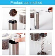 Fly Skyline Stainless Steel Manual Coffee Grinder Perfect Coffee Grinder for French Press, Espresso or as a Spice... N8
