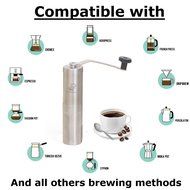 Fly Skyline Stainless Steel Manual Coffee Grinder Perfect Coffee Grinder for French Press, Espresso or as a Spice... N9
