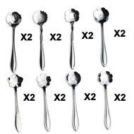 Wenkoni Stainless Steel Creative Spoon for Coffee&#12289;Tea&#12289;Cake&#12289;Sugar&#12289;Dessert Ice Cream Spoon (Set of 8) N13