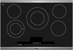Bosch NETP066SUC: 30" Electric Cooktop Benchmark Series - Black with Stainless Steel Frame