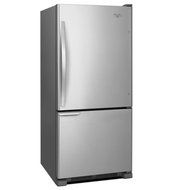 Whirlpool WRB119WFBB 18.5 Cu. Ft. Black Bottom Freezer Refrigerator - Energy Star N4