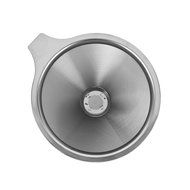Justmysport Coffee Dripper Stainless Steel Pour Over Reusable Coffee Filter Single Cup Silver N9
