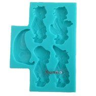 Yunko 5 Hole Pepper V.s. Zombies Fondant Cake Decorating Tools Silicone Chocolate Mold Candy Sugar Mould N2