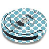 Skin Decal Vinyl Wrap For IRobot Roomba 650 655 Vacuum / Teal Blue Polka Dots