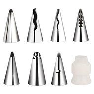 Piping Tips, MCIRCO 7-piece Cake Decorating Tips Icing Tips Ruffle Tips Macaron Cupcake Frosting Kits for Teens...