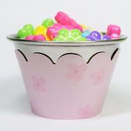 MINI Cupcake Wrappers Red and White Polka Dot, Solid, 24 Wraps, Confetti Couture Party Supplies N2