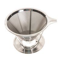 Pour Over Coffee Filter by Longitude Coffee - Permanent Reusable and Eco-Friendly Stainless Steel Coffee Maker...