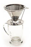 Pour Over Coffee Filter by Longitude Coffee - Permanent Reusable and Eco-Friendly Stainless Steel Coffee Maker... N2