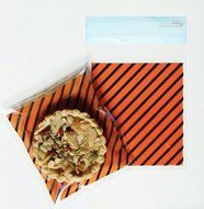 Black Stripe Orange Elegant Design Self Adhesive Seal OPP Envelope Poly Bags for Packaging Wrapping Cookie, Candy... N2