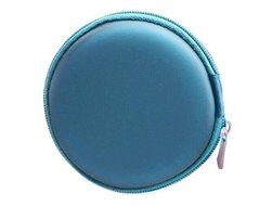Teanfa Circular Pocket Collection Hard Case Earphone Headphone Headset Cable Storage Case Bag with Zipper (Color...