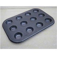 12 Holes Metal Cupcake Mould Ovenware Pan Bake Tool.