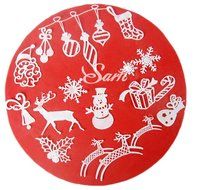 Lesirit Christmas Pattern Silicone Fondant Lace Embossed Cake Mold Mat,15.55&quot; &times;11.81&quot; (A) N2