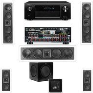 Klipsch KL-6504-THX(3 Speaker) In-Wall 5.1-SW-310 Denon AVR-X4000 IN-Command 7.2- White