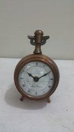 NAUTICAL MARITIME ~ TABLE TOP COPPER FINISH DESKTOP ~ TABLE CLOCK DECOR