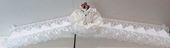 Item#36064 - White Princess Wedding &amp; Anniversary Wedding Cake Step Decoration Filigree Bridge &amp; Stair Set-White