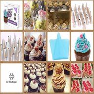 30 Piece Cake Decorating baking tools set- 26 Stainless Steel tips in Storage Case-Flower nail- ONLY KIT with... N2