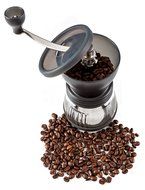 PuTwo B0140MSTO2 Coffee Grinder Burr Stainless Steel with Ceramic Hand Crank, Black N9