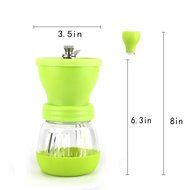 PuTwo B0140MSTO2 Coffee Grinder Burr Stainless Steel with Ceramic Hand Crank, Black N11