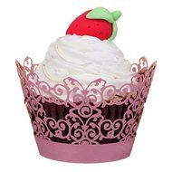 Creazy&reg; 50pc New! Lace Laser Cut Cupcake Wrapper Liner Baking Cup Muffin (Green)