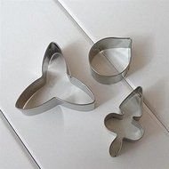 Anyana Baking Mould Cutter 3pcs Stainless Steel Orchid Petal Cake Decor Mold Fondant Cookie Biscuit Cutters Pastry N4