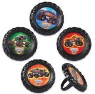 CakeDrake MONSTER Truck Jam GRAVE DIGGER El Toro Loco MAX-D Mutt (24) CupCake Party Rings
